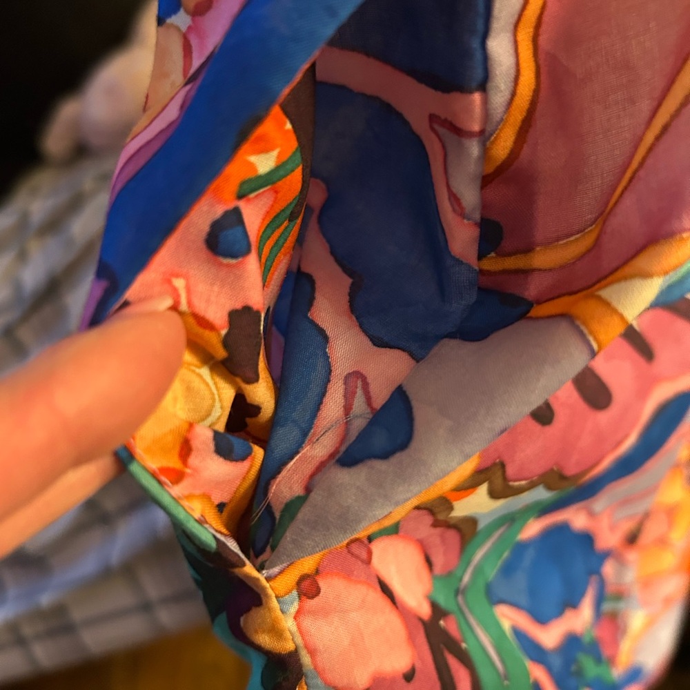 THML Pink and Green Graphic Shift Dress with pockets. - Picture 5 of 5